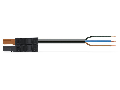 pre-assembled connecting cable; Eca; Plug/open-ended; 3-pole; Cod. A/S; H05VV-F 3 x 1.5 mm; 3 m; 1,50 mm; black/brown