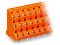 Triple-deck PCB terminal block; 2.5 mm; Pin spacing 10.16 mm; 3 x 4-pole; CAGE CLAMP; 2,50 mm; orange