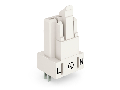 Socket for PCBs; straight; 3-pole; Cod. A; white