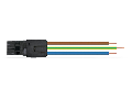 Connection cable; 3-pole; open-ended; 2,50 mm²; black