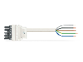 pre-assembled connecting cable; Eca; Socket/open-ended; 5-pole; Cod. L; H05Z1Z1-F 5G 1.5 mm²; 1 m; 1,50 mm²; dark gray