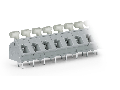 PCB terminal block; push-button; 2.5 mm; Pin spacing 7.5/7.62 mm; 2-pole; CAGE CLAMP; commoning option; 2,50 mm; gray