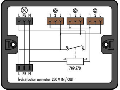 Distribution box; Surge switch circuit; 1 input; 4 outputs; Cod. A, S; MIDI; black