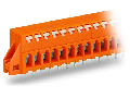 PCB terminal block; push-button; 2.5 mm; Pin spacing 5.08 mm; 16-pole; CAGE CLAMP; clamping collar; 2,50 mm; orange