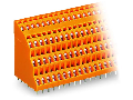 Quadruple-deck PCB terminal block; 2.5 mm; Pin spacing 5.08 mm; 4 x 3-pole; CAGE CLAMP; 2,50 mm; orange