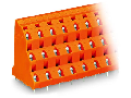 Triple-deck PCB terminal block; 2.5 mm; Pin spacing 10.16 mm; 3 x 3-pole; CAGE CLAMP; 2,50 mm; orange