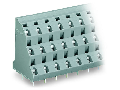 Triple-deck PCB terminal block; 2.5 mm; Pin spacing 10 mm; 3 x 6-pole; CAGE CLAMP; 2,50 mm; gray