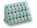 Triple-deck PCB terminal block; 2.5 mm; Pin spacing 10 mm; 3 x 6-pole; CAGE CLAMP; 2,50 mm; gray