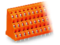 Triple-deck PCB terminal block; 2.5 mm²; Pin spacing 7.62 mm; 3 x 16-pole; CAGE CLAMP®; 2,50 mm²; orange