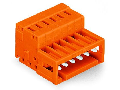 1-conductor male connector; 100% protected against mismating; 1.5 mm²; Pin spacing 3.81 mm; 19-pole; 1,50 mm²; orange