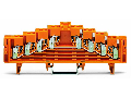 4-level same potential terminal block; for 35 x 15 mounting rail; 1,50 mm²; orange