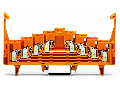 4-level same potential terminal block; for 35 x 15 mounting rail; 1,50 mm²; orange