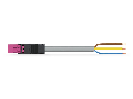 pre-assembled connecting cable; Eca; Plug/open-ended; 3-pole; Cod. B; 8 m; 1,50 mm²; pink