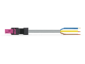 pre-assembled connecting cable; Eca; Socket/open-ended; 3-pole; Cod. B; 8 m; 1,50 mm²; pink