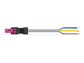 pre-assembled connecting cable; Eca; Socket/open-ended; 3-pole; Cod. B; 6 m; 1,50 mm²; pink