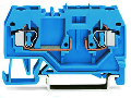 2-conductor carrier terminal block; for DIN-rail 35 x 15 and 35 x 7.5; 4 mm; CAGE CLAMP; 4,00 mm; blue