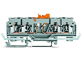 4-conductor disconnect/test terminal block; with shield contact; with test port; for DIN-rail 35 x 15 and 35 x 7.5; 2.5 mm²; CAGE CLAMP®; 2,50 mm²; orange