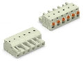 1-conductor female plug; 100% protected against mismating; push-button; 2.5 mm; Pin spacing 7.5 mm; 9-pole; 2,50 mm; light gray