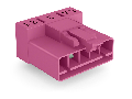 Plug for PCBs; angled; 5-pole; Cod. B; pink