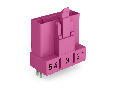 Plug for PCBs; straight; 5-pole; Cod. B; pink