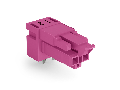 Socket for PCBs; angled; 2-pole; Cod. B; pink