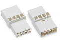 Intermediate coupler; 4-pole; Cod. A; for sockets and plugs; white