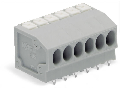 PCB terminal block; push-button; 1.5 mm²; Pin spacing 3.5 mm; 10-pole; Push-in CAGE CLAMP®; 1,50 mm²; gray