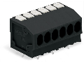 THR PCB terminal block; push-button; 1.5 mm²; Pin spacing 3.5 mm; 7-pole; Push-in CAGE CLAMP®; 1,50 mm²; black