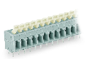 PCB terminal block; push-button; 2.5 mm; Pin spacing 5/5.08 mm; 8-pole; suitable for Ex-e applications; CAGE CLAMP; commoning option; 2,50 mm; light gray