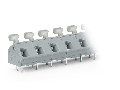 PCB terminal block; push-button; 2.5 mm; Pin spacing 10/10.16 mm; 5-pole; CAGE CLAMP; commoning option; 2,50 mm; gray