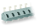 PCB terminal block; push-button; 2.5 mm; Pin spacing 10/10.16 mm; 5-pole; suitable for Ex-e applications; CAGE CLAMP; commoning option; 2,50 mm; light gray