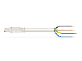 pre-assembled connecting cable; Eca; Socket/open-ended; 4-pole; Cod. A; H05Z1Z1-F 4G 1.5 mm; 6 m; 1,50 mm; white