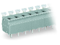 PCB terminal block; push-button; 2.5 mm; Pin spacing 7.5/7.62 mm; 3-pole; suitable for Ex-e applications; CAGE CLAMP; commoning option; 2,50 mm; light gray