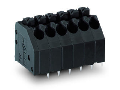 THR PCB terminal block; push-button; 1.5 mm; Pin spacing 3.5 mm; 6-pole; Push-in CAGE CLAMP; 1,50 mm; black