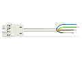 pre-assembled connecting cable; Eca; Plug/open-ended; 4-pole; Cod. A; H05Z1Z1-F 4G 1.5 mm; 8 m; 1,50 mm; white