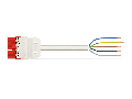 pre-assembled connecting cable; Eca; Plug/open-ended; 5-pole; Cod. P; H05Z1Z1-F 5G 2.5 mm; 8 m; 2,50 mm; red