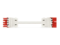 pre-assembled interconnecting cable; Eca; Socket/plug; 5-pole; Cod. P; H05Z1Z1-F 5G 2.5 mm²; 5 m; 2,50 mm²; red