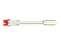 pre-assembled connecting cable; Eca; Socket/open-ended; 3-pole; Cod. P; H05Z1Z1-F 3G 2.5 mm; 4m; 2,50 mm; red