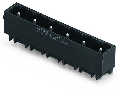 THR male header; 1.2 x 1.2 mm solder pin; straight; Pin spacing 7.5 mm; 2-pole; black