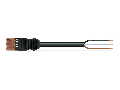 pre-assembled connecting cable; B2ca; Plug/open-ended; 3-pole; Cod. S; 4m; 1,50 mm; brown