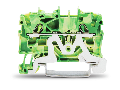 2-conductor ground terminal block; 2.5 mm; suitable for Ex e II applications; side and center marking; for DIN-rail 35 x 15 and 35 x 7.5; Push-in CAGE CLAMP; 2,50 mm; green-yellow