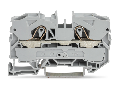 2-conductor through terminal block; 10 mm²; suitable for Ex e II applications; side and center marking; for DIN-rail 35 x 15 and 35 x 7.5; Push-in CAGE CLAMP®; 10,00 mm²; gray