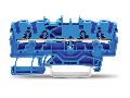 4-conductor through terminal block; 2.5 mm; for Ex e II and Ex i applications; side and center marking; for DIN-rail 35 x 15 and 35 x 7.5; Push-in CAGE CLAMP; 2,50 mm; blue