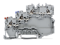 3-conductor sensor terminal block; for PNP (positive) switching sensors; with colored conductor entries; 1 mm; Push-in CAGE CLAMP; 1,00 mm; gray