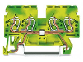 4-conductor ground terminal block; 2.5 mm; lateral marker slots; for DIN-rail 35 x 15 and 35 x 7.5; CAGE CLAMP; 2,50 mm; green-yellow