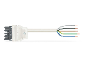 pre-assembled connecting cable; Eca; Socket/open-ended; 5-pole; Cod. L; H05Z1Z1-F 5G 2.5 mm; 6 m; 2,50 mm; dark gray