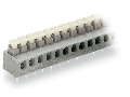 PCB terminal block; push-button; 1.5 mm; Pin spacing 5/5.08 mm; 2-pole; Push-in CAGE CLAMP; 1,50 mm; gray