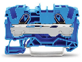 2-conductor through terminal block; 6 mm; for Ex e II and Ex i applications; side and center marking; for DIN-rail 35 x 15 and 35 x 7.5; Push-in CAGE CLAMP; 6,00 mm; blue