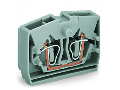 2-conductor center terminal block; without push-buttons; 2.5 mm; CAGE CLAMP; 2,50 mm; gray