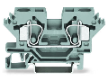 2-conductor through terminal block; 10 mm; suitable for Ex e II applications; lateral marker slots; for DIN-rail 35 x 15 and 35 x 7.5; CAGE CLAMP; 10,00 mm; light gray